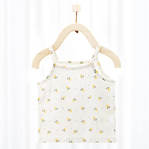 NLGToy Regatas para meninas, coletes infantis, sem mangas, camisola macia, de algodão, para o verão,