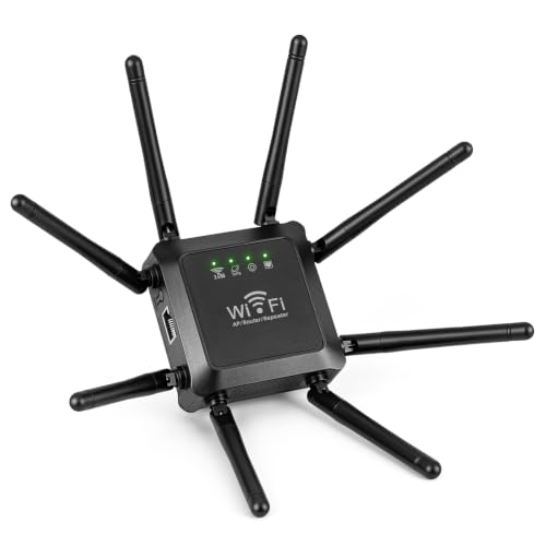 WiFi Repeater, 2026 Fastest WiFi Booster 1200Mbps Dual Band (5GHz/2.4GHz) WiFi Extenders Signal Booster for Home, 12880 Sq Ft Coverage, Easy Setup, Supports 105 Devices, 1-Tap Setup & Ethernet Port