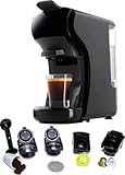 PURELECT CK39 Kaffeemaschine mit Adaptern für Nespresso, Dolce Gusto, ESE und gemahlenen Kaffee (ck39 schwarz)