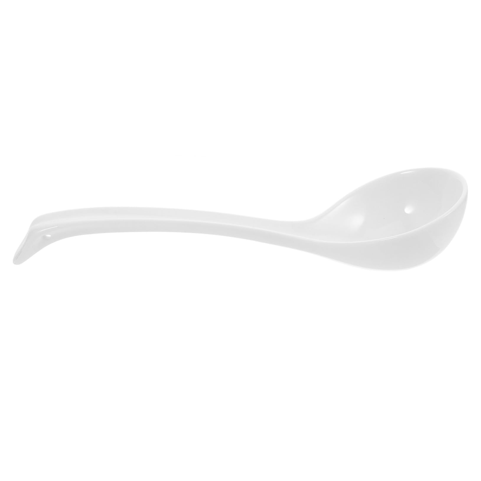 Mestolo da Zuppa Resistente alla Lavastoviglie Impugnatura Comoda in Porcellana Bianca Manico per Banchetti e Cene in Famiglia