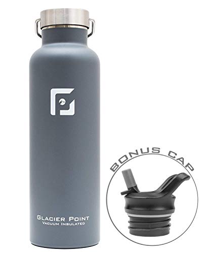 Glacier Point Vacuum Insulated Stainless Steel Water Bottle 25oz|17oz Double Walled Construction Premium
