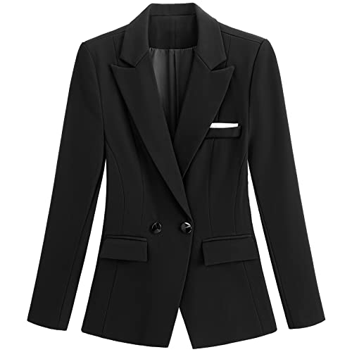 Women's Casual Blazers Long Sleeve Lapel Formal Work Office Outwear Jacket with Pockets3