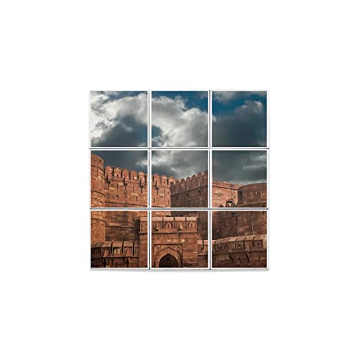 Carreaux Céramique Fort D'Agra : faïence décorative d'art indien d'exception