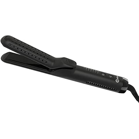 Caliber Pro Cool Breeze 2 in 1 Flat Iron - Air Flow Hair Styling Professional Grade Hair Curling Tools with 15 Seconds Heat Up Metal Plate - Long Lasting Hair Curls and Hair Waves Hair Curling Tool Cover