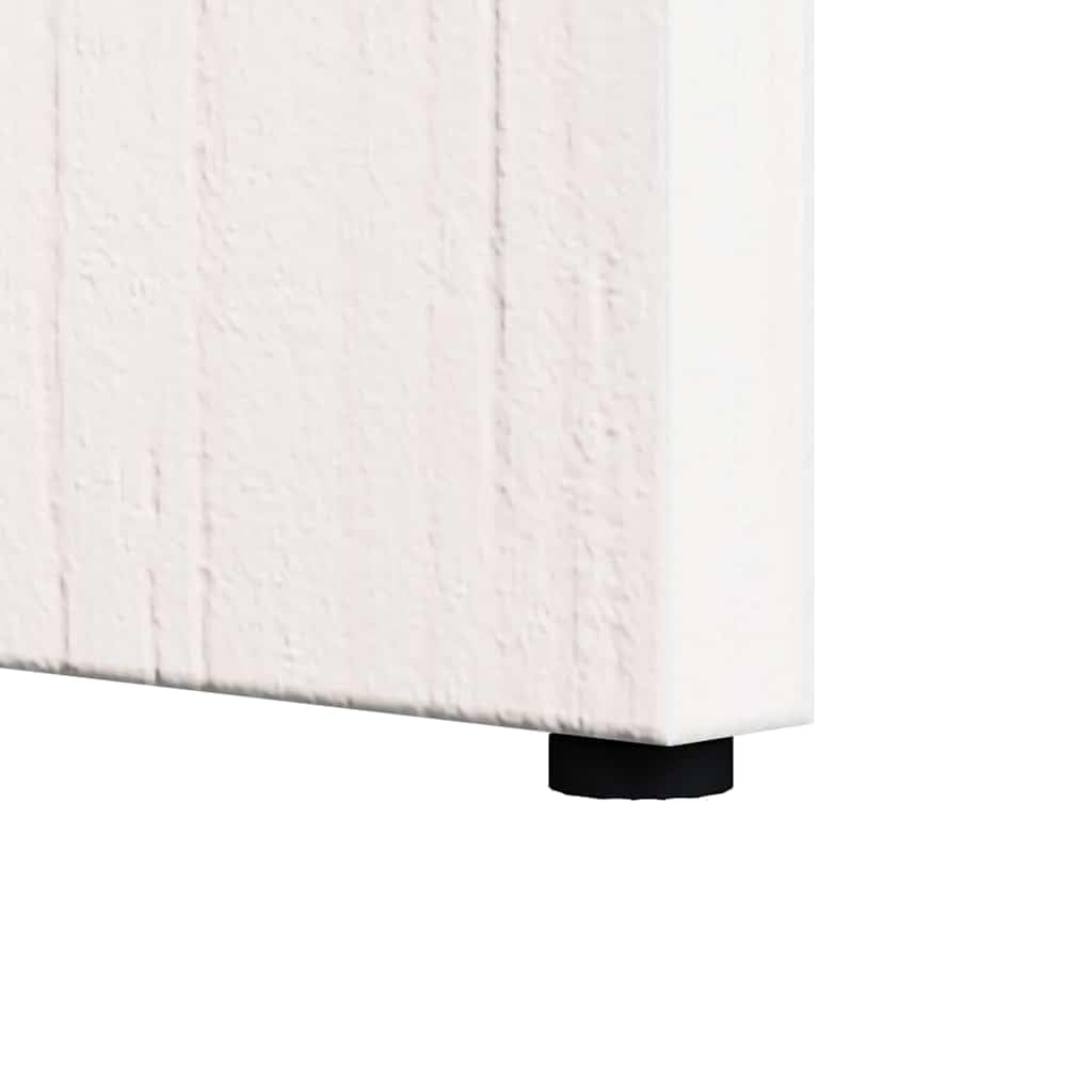Couchtisch Weiß Massivholz Kiefer 50 x 40 x 50 cm rund Wohnzimmer Beistelltisch mit Ablage Stauraum, Stabiler Sofatisch für Lounge und Kaffeezubehör
