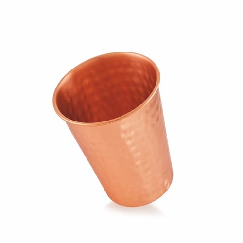Image of Pure Copper Glasses Tapper Big Jumbo Water Glass Pure Tamba Glass for Drinking & Serving Water Tumbler-350 ML