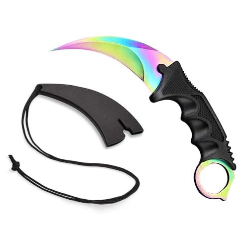Nvetls Modello di CSGO Coltello con Fodero può Essere Utilizzato per Attività all'Aperto, I Migliori Oggetti da Collezione per I Giocatori di CSGO (Multicolore)