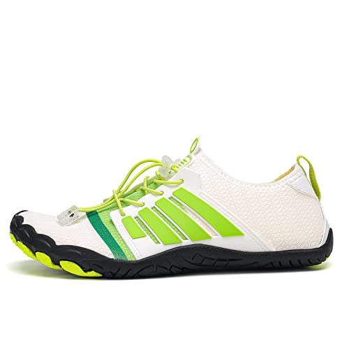 Miniatura 6 de Teechodina Zapatillas De Senderismo Unisex Para Hombre Y Mujer, Zapatos Descalzos, Zapatillas De Deporte, Zapatillas De Fitness Con Cinco Dedos, Blanco L., 41 Eu
