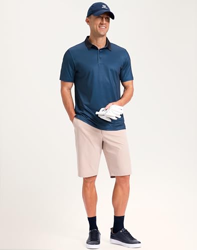 Image of Men's Golf Polo Shirts Dry Fit Performance Moisture Wicking Casual Print Golf Shirts for Men Breathable