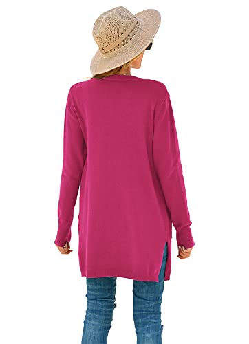 Image of TASAMO Cardigan Sweaters for Women Long Sleeve Open Front Casual Knit Fall Coat Oversized Soft Outwear with Pockets
