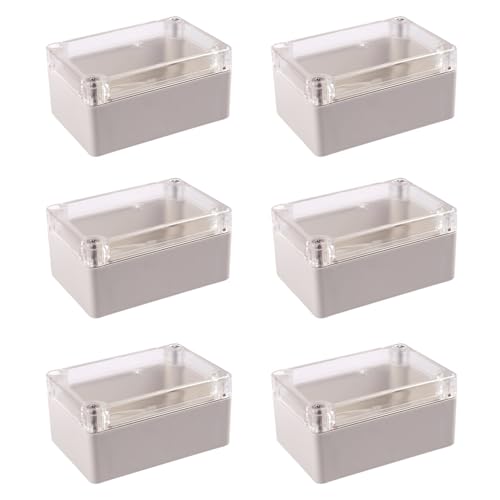 Boîte de jonction électronique plastique transparent 100x68x50mm par 6