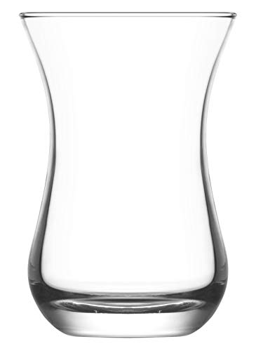 lav Turkish Tea Glass Set of 6 | Traditional Turkish Design | Perfect for Serving Turkish Tea and Other Hot Beverages | Ideal for Home and Cultural Gatherings | Recyclable Glass | Dishwasher Safe