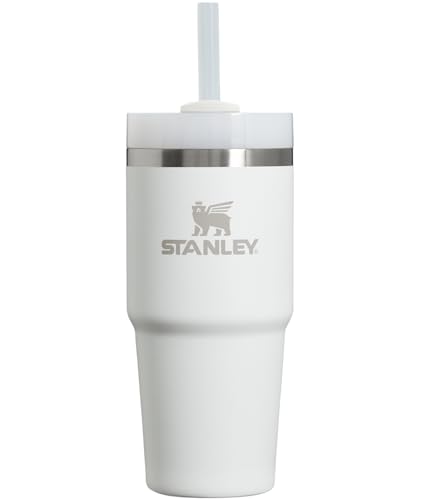 STANLEY Quencher H2.0 Tumbler with Straw 14 oz | Flowstate 3-Position Lid | Cup Holder Compatible for Travel | Insulated Stainless Steel Cup | BPA-Free | Frost