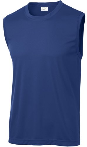 Joe's USA T-shirt de sport sans manches pour homme Vert citron - Bleu - XX-Large Cover