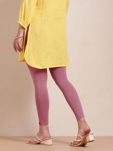 Image of TWIN BIRDS Super Stretchable Cotton Elasthane Fabric Ankle Length Leggings for Women