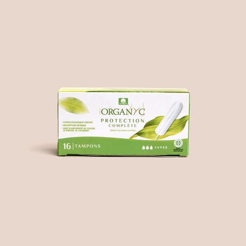 Organyc 100% Certified Organic Cotton Tampons, No Applicator, Super, 16 Count, White #TOP2