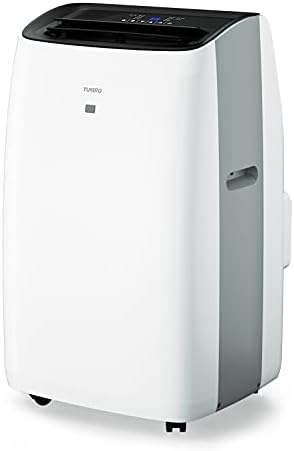 TURBRO 14,000 BTU Portable Air Conditioner &amp; Heater, 4-in-1 AC Unit with Dehumidifier, Fan, UV-C Light for Rooms up to 600 Sq Ft, Remote, Sleep Mode, Easy Installation (10,000 BTU SACC), Greenland