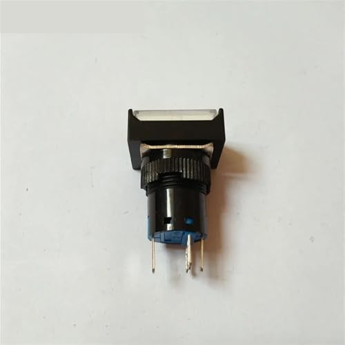 Interrupteur à bouton-poussoir pour panneau de contrôle avec lampe blanche DC 24V