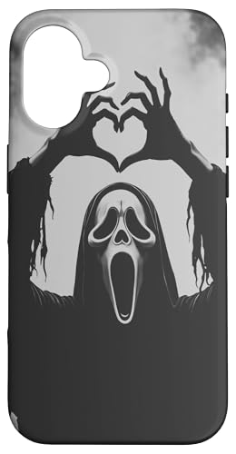 iPhone 16 Ghost Heart Hands Scary Face Horror Poster Halloween Case iPhone 16 Ghost Heart Hands Scary Face Horror Poster Halloween Case