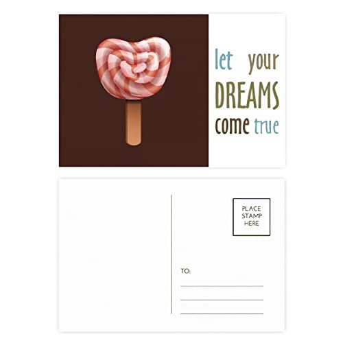Cartes de remerciement Red Candy Ice Popsicles motif glace x20