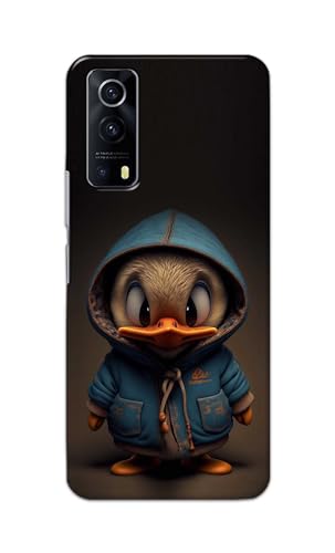 Image of PRINTFIDAA Printed Hard Back Cover Case for Vivo Y53S | Vivo IQOO Z3 Back Cover (Animated Duck) -112