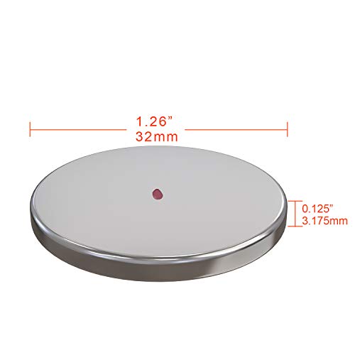 10Pc Super Strong Neodymium Magnet 1.26" X 1/8" Ndfeb Discs W/ Red Dot To Indicate North Pole, The World's Strongest & Most Powerful Rare Earth Magnets By Applied Magnets #TOP3