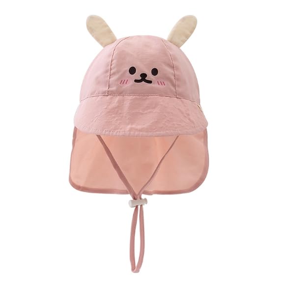 AYNKH Bebe Muslin Peaked Cap, Chapeau de Soleil avec Protection du Cou et des Oreilles, Protection UV (UPF 50+) Casquette Unisexe pour Nourrissons et Bambins,...