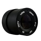 Mikroskopzubehör HD 4mm / 6mm / 8mm / 12mm C-Mount-Linse 1/3 F1.4 Cs. Industrielle Kamera-Festfußlinse Universal (Color : 8mm)