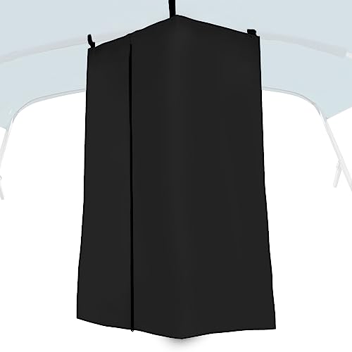 Privacy Tent for Boats - Float Boat Hanging Privacy Curtain Pull-Down Type Suitable for Bimini Top (Black)