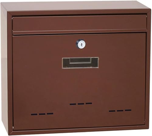 Caja de elevación for casa, buzón de Correo, buzones montados en la Pared con Cubierta a Prueba de Herrumbre, buzón de Correos con Cerradura con Llave for Exteriores