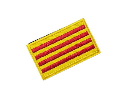 Parches Cataluña Bordados Bandera con Colores Oficiales - Escudo Moteros, Parches Bordados - Parches Militares, parche escudo (Cataluña)