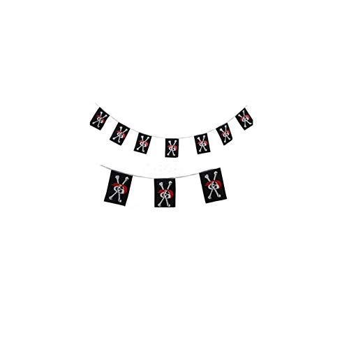 Stormflag Bandera de pirata de 8 metros, 30 banderines de 14 x 21 cm - Cuadros de longitud aprox. 8 m, 30 banderines Cover