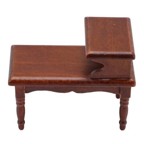 Table basse miniature 1:12 maison de poupée bois double couche - 3