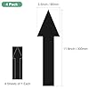 M METERXITY 4-Pack Arrow Sticker, 12 x 4 Inch/ 300 x 90 mm PVC Waterproof Self-Adhesive Directional Arrows Removable Directional Floor Decal Stickers for Wall Marking/Road Sign [Black] #2