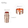Uxcell Leather Cord End Clasp - 10Pcs 6mm Hole Clasps, End Caps Closures Buckle for Jewelry Making DIY Supplies Crafts, Rose Gold #1