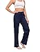 Produktbild Nekosi Frauen Yoga Hose mit Taschen Wide Leg Athletic Workout Running Jogginghose Navy Blau L