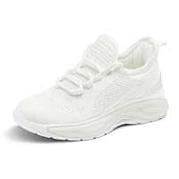 RUNSIDE Girls Lightweight Sneakers Kids Lace-up Tennis Running Shoes, Breathable Walking Shoes for Toddler/Little Kid/Big Kid