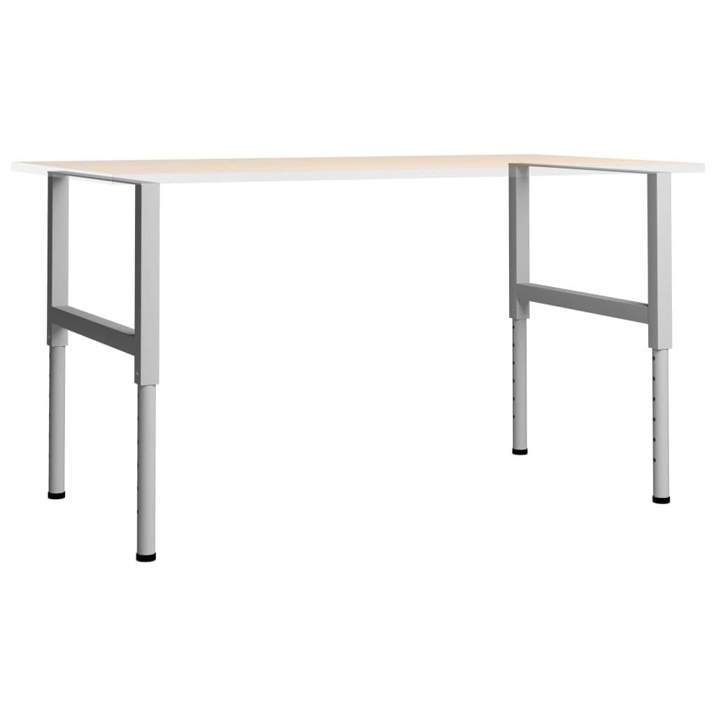 Fengshui Werkbankgestell Metall 85x69-95,5 cm Verstellbar 2 STK | Pulverbeschichtete Beine, langlebig, starke Belastbarkeit, vorgebohrte Löcher für Tischplatte