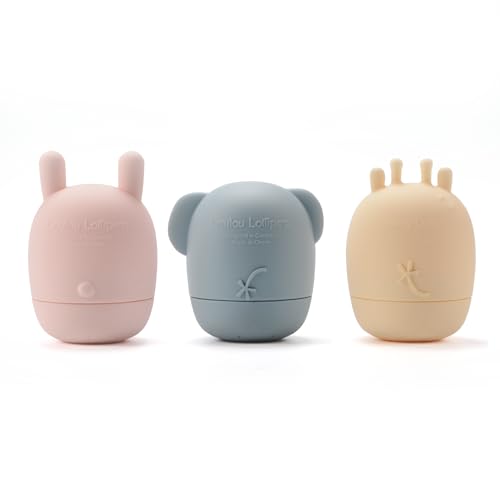 Loulou Lollipop Silicone Squirt and Play Easy Clean Bath Toys - Pastel