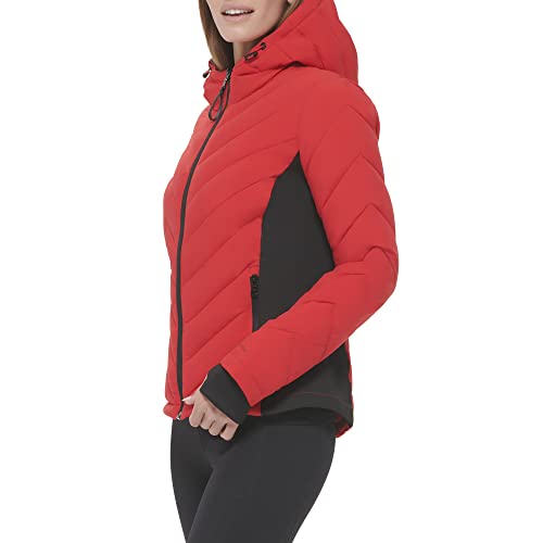 Calvin Klein Women's Scuba Side Panel and Sleeve Detail Adjustable Hood Zip Pocketspuffer2