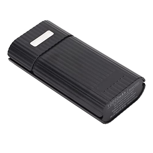 Batería móvil portátil AMONIDA con banco de poder DIY de carga rápida y material del ABS negro 5