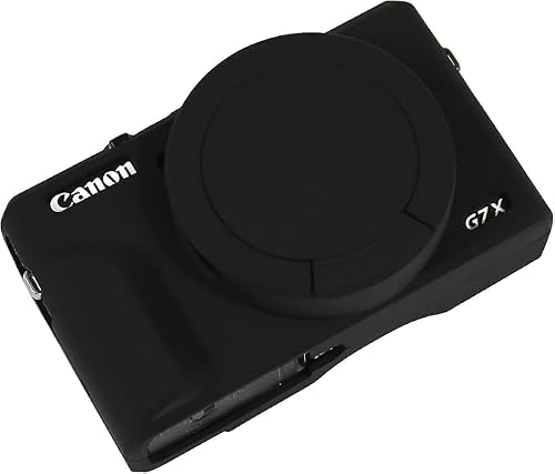 Camera Silicone Case Compatible with Canon Powershot G7 X Mark III (black)
