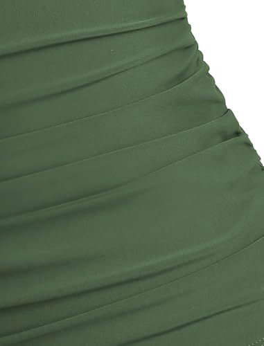 Image of ZAFUL Womens Tankini Swimsuits V Neck Push Up Swim Top Color Block Tummy Control High Waisted Bathing Suits Swim Bottom