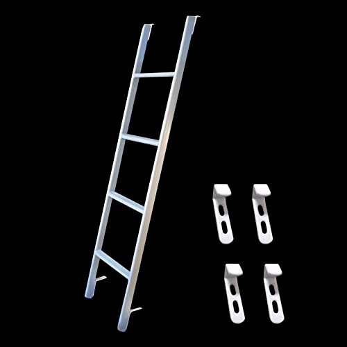 Escalera ajustable para literas de aluminio con ganchos para dormitorio infantil y autocaravanas 2