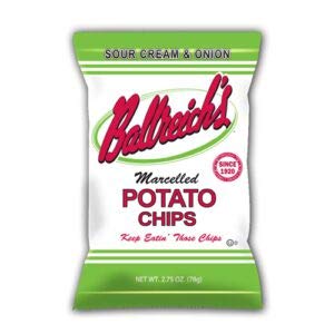 Ballreich Snack Food Company Marcelled Potato Chips (Sour Cream & Onion), 2.75oz (Pack of 12)