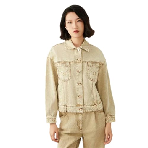 Veste en jean pour femme en coton JXQXHCFS pour l'automne et l'hiver