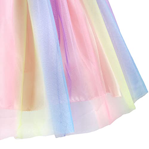 Vestido de princesa de tul con arco iris M MUNCASO 6
