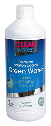 ClearWaters Pond Green Water Treatment 1L – Treats 10,000 Litres of Water – Algae Remover Pond Cleaner Instant-Action – Harmless to Fish and Animals