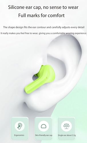 Image of Crystal Wireless Earbuds, Transparent Charging Case and LED Digital Display, Bluetooth Earphones with ENC Noise Cancelling, Touch Control, Google Assistant and Siri Suppor