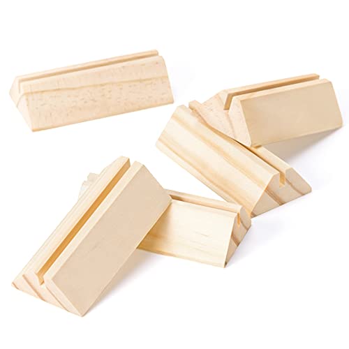 Aboofx Lot de 18 porte-cartes en bois Porte-cartes en acrylique Porte-numéros de table en bois Porte-photos pour dîner de mariage Décoration d'événements de fête à la maison Cover